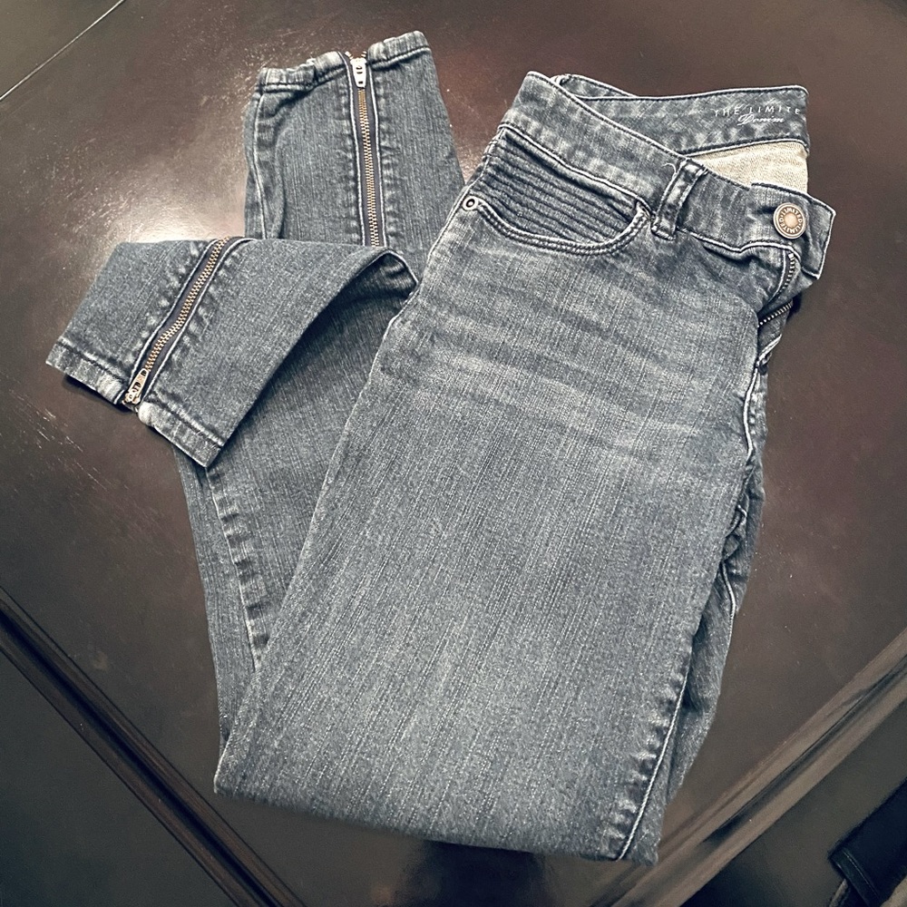 The Limited skinny jeans with calf zippers